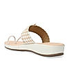 Rocia By Regal White Women Woven Kolhapuri Comfort Flats