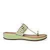 Rocia By Regal Green Women Woven Kolhapuri Comfort Flats