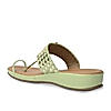 Rocia By Regal Green Women Woven Kolhapuri Comfort Flats