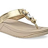 Rocia By Regal Gold Women Diamond Studded Comfort Flats