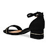 Rocia By Regal Black Women Suede Ankle Strap Sandals