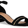 Rocia By Regal Black Women Suede Ankle Strap Sandals