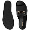 Rocia By Regal Black Women Stylish Buckled Flats