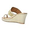 Rocia By Regal Gold Women Kolhapuri Wedges