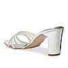 Rocia By Regal Silver Women Diamond Strap Block Heel Sandals