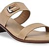 Rocia By Regal Beige Women Classic Block Heel Sandals