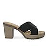 Rocia By Regal Black Women High Block Heel Sandals