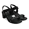 Rocia By Regal Black Women Classic Block Heel Sandals