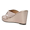 Rocia By Regal Rose Gold Women Shimmery Criss Cross Platforms