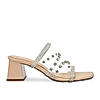 Rocia By Regal Transparent Women Diamond Studded Block Heel Sandals