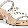 Rocia By Regal Transparent Women Diamond Studded Block Heel Sandals