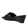 Rocia By Regal Black Women Classic Buckled Wedges