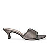 Rocia By Regal Gun Metal Women Diamond Embellished Kitten Heel Sandals