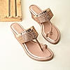 Rocia By Regal Rose Gold Women Kolhapuri Wedges