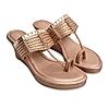 Rocia By Regal Rose Gold Women Kolhapuri Wedges