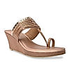 Rocia By Regal Rose Gold Women Kolhapuri Wedges