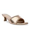 Rocia By Regal Rose Gold Women Diamond Embellished Kitten Heel Sandals