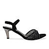 Rocia By Regal Black Women Diamond Embellished Lace Stilettos