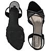 Rocia By Regal Black Women Diamond Embellished Lace Stilettos