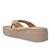 Rocia By Regal Rose Gold Women Casual Knotted Thong Wedges