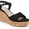 Rocia By Regal Black Women Classic Ankle Strap Platforms