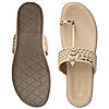 Rocia By Regal Beige Women Woven Kolhapuri Comfort Flats