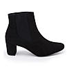 Rocia By Regal Black Women Suede Ankle Length Block Heel Boots