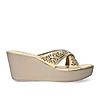 Rocia By Regal Gold Women Diamond Embellished Platforms