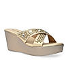 Rocia By Regal Gold Women Diamond Embellished Platforms