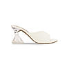 Rocia White Women Acrylic Heel Slip Ons