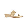 Rocia Gold Women Embroidered Wedges'