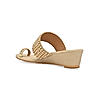 Rocia Gold Women Embroidered Wedges'