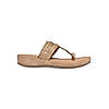 Rocia Beige Women Kolhapuri Flat Comfort Sandals