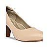 Rocia Beige Women Stacking Heel Pumps