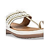 Rocia White Women Kolhapuri Flat Comfort Sandals