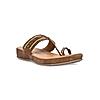 Rocia Brown Women Kolhapuri Flat Comfort Sandals