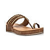 Rocia Brown Women Kolhapuri Flat Comfort Sandals