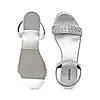 Rocia Silver Women Diamante Studded Flat Sandals