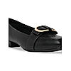 Rocia Black Women Square Toe Buckled Work Wear Pumps