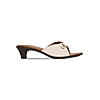 Rocia Beige Women Textured Kitten Heel Sandals