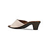 Rocia Beige Women Textured Kitten Heel Sandals