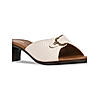 Rocia Beige Women Textured Kitten Heel Sandals