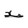 Rocia Black Women Diamante Studded Flat Sandals