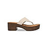 Rocia Beige Women Textured Block Heel Sandals