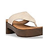 Rocia Beige Women Textured Block Heel Sandals