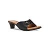 Rocia Black Women Textured Kitten Heel Sandals