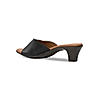 Rocia Black Women Textured Kitten Heel Sandals