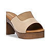 Rocia Beige Women Casual High Block Heel Sandals