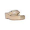 Rocia Gold Women Casual Square Toe Platforms