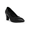 Rocia Black Women Stacking Heel Pumps